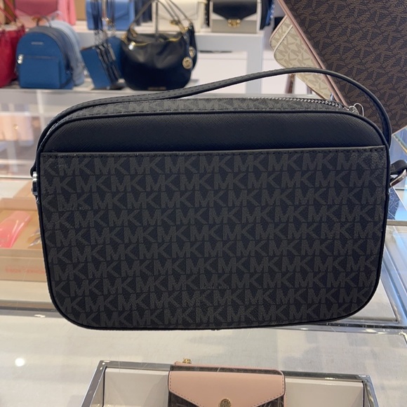 Michael Kors Jet Set Item Large East West Zip Chain MK Signature Crossbody Bag - Picture 8 of 16